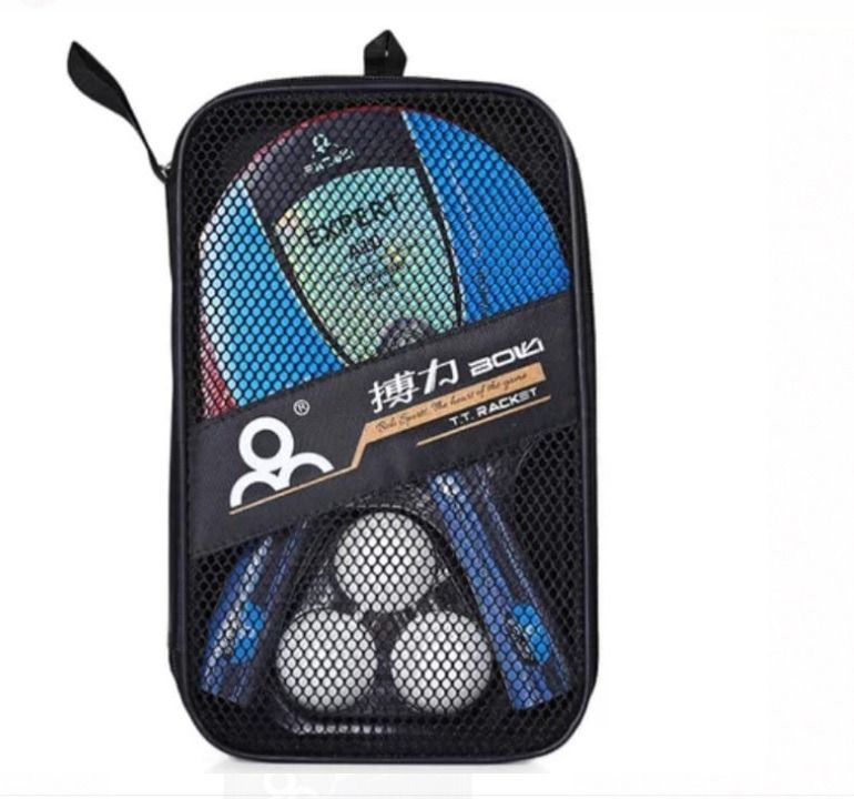 SG Seller Table Tennis Set - 2 Premium Rackets and 3 Table Tennis Balls ...