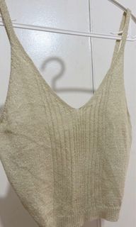 Sheer light gold top