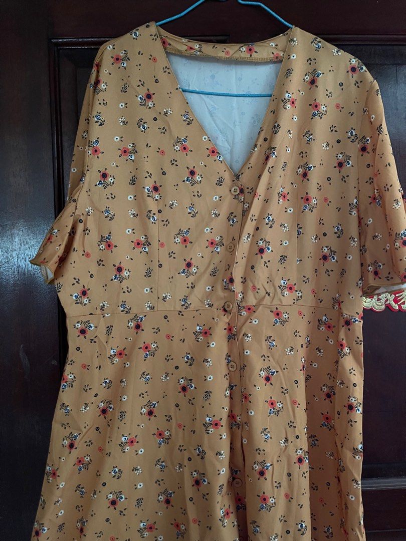 SHEIN CURVE+ Plus Striped Print Pocket Patched Cami Dress