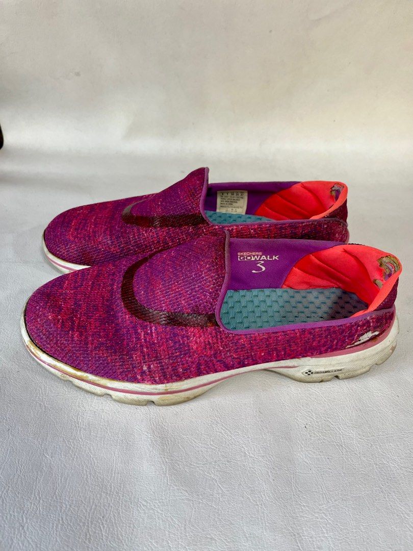 Skechers Pink Go Walk 3 Women s Fashion Footwear Sneakers on
