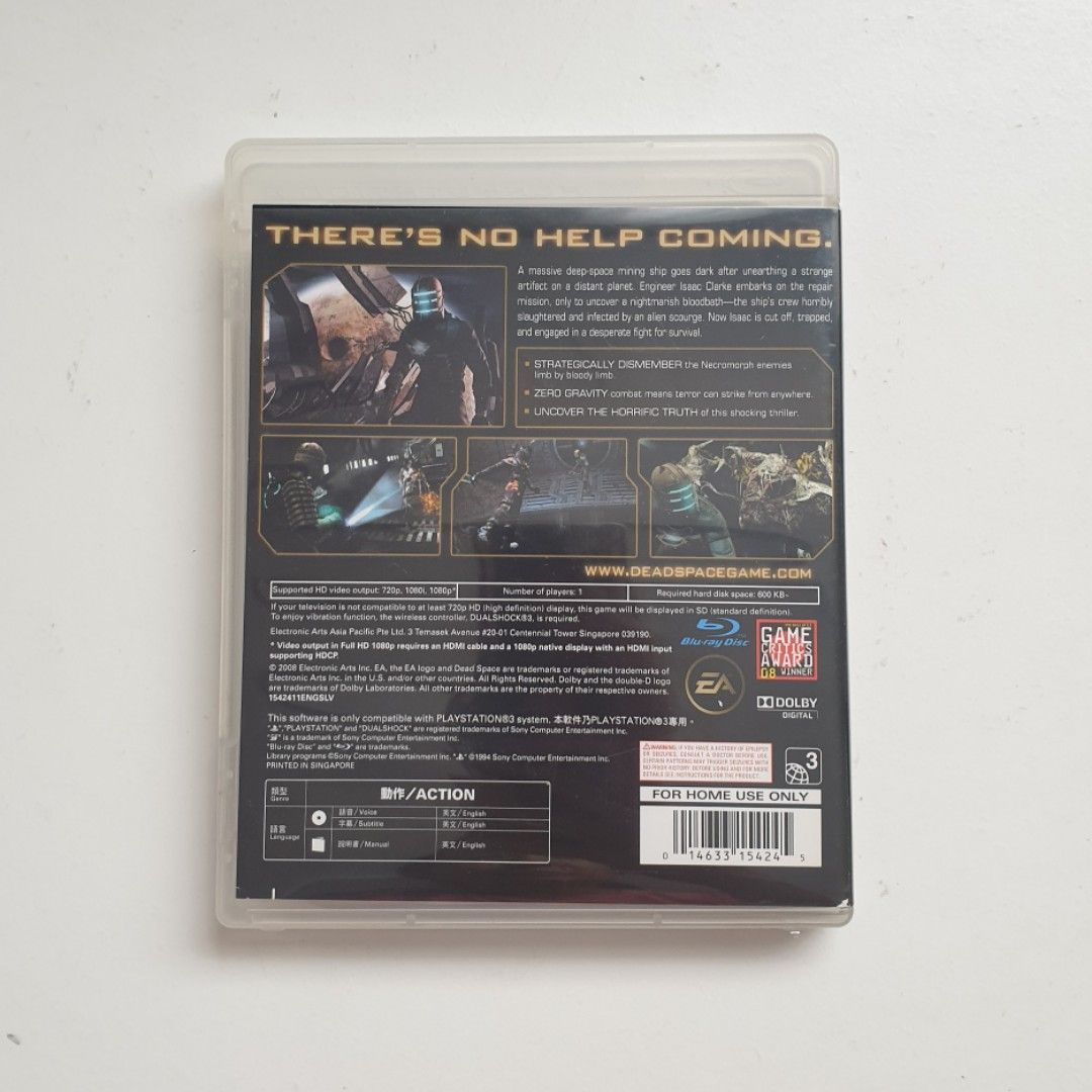 Sony PlayStation 3 Dead Space PS3 With Manual PreOwned Region 3 Tested Working, Video Gaming