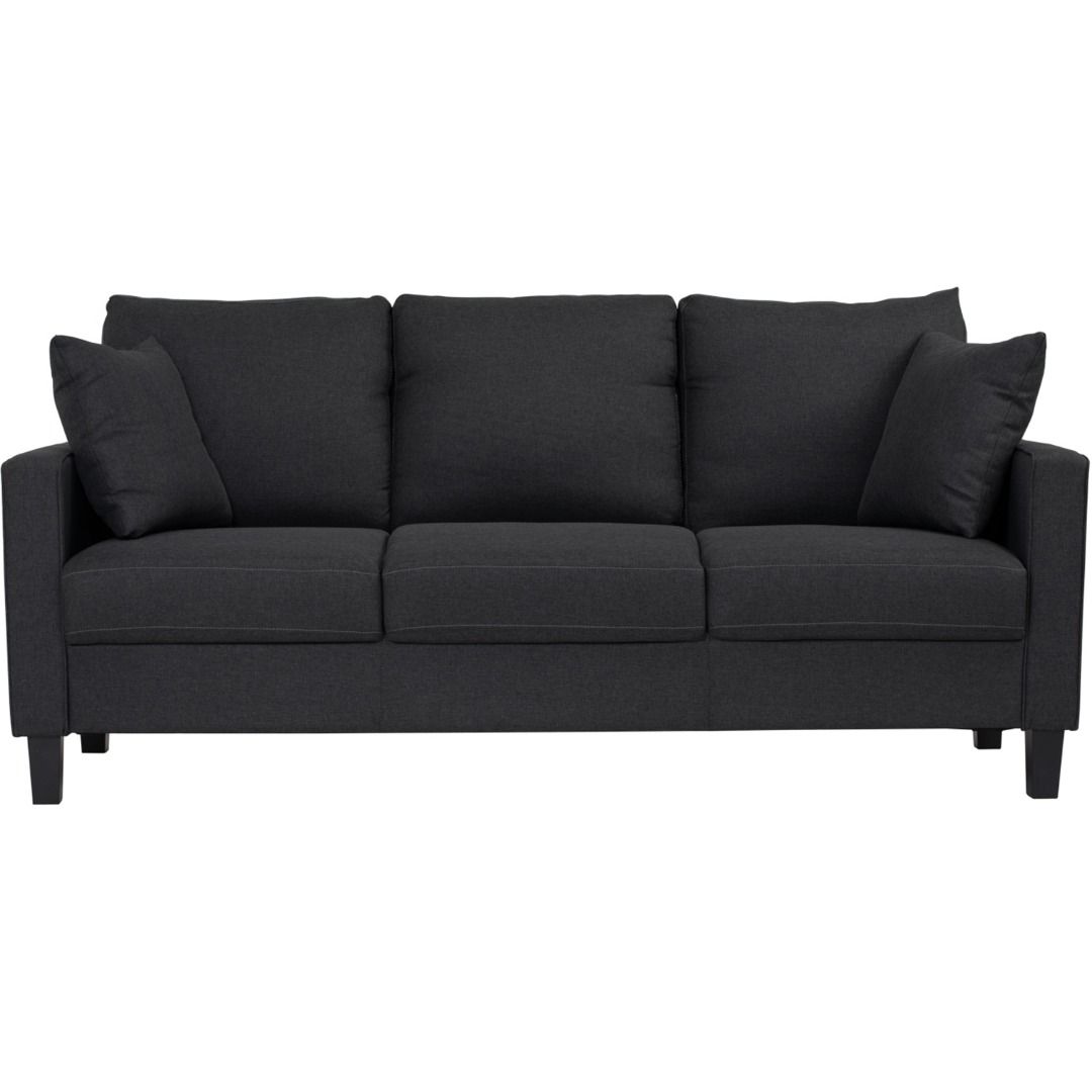 STAREX 3 Seater Sofa by Nuhoom Design (Solid Wood + Delaine Fabric