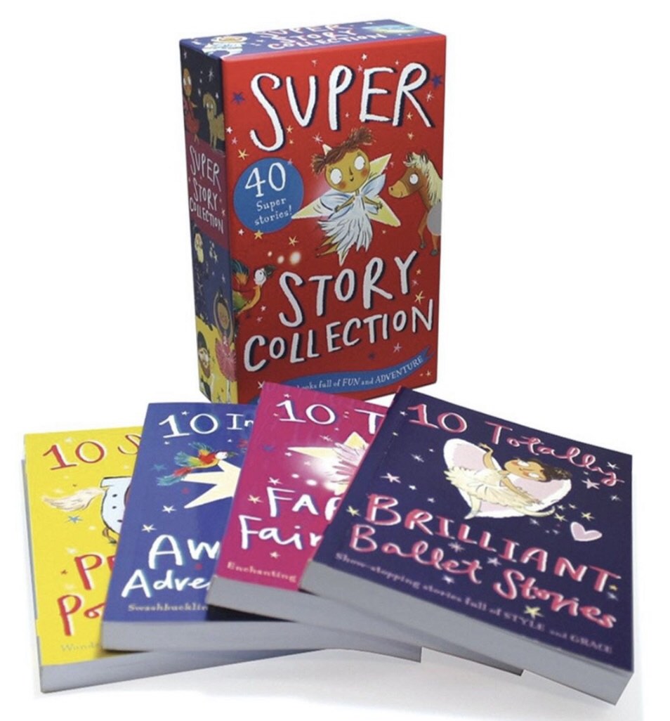 Super Story Collection 40 Super Stories in 4 Books Set, 興趣及遊戲, 書本 & 文具