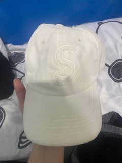 （正品）supreme s刺繡白帽