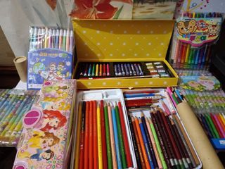 Take All school supplies Art materials Crayons color pencils assorted mixed Japan Surplus
