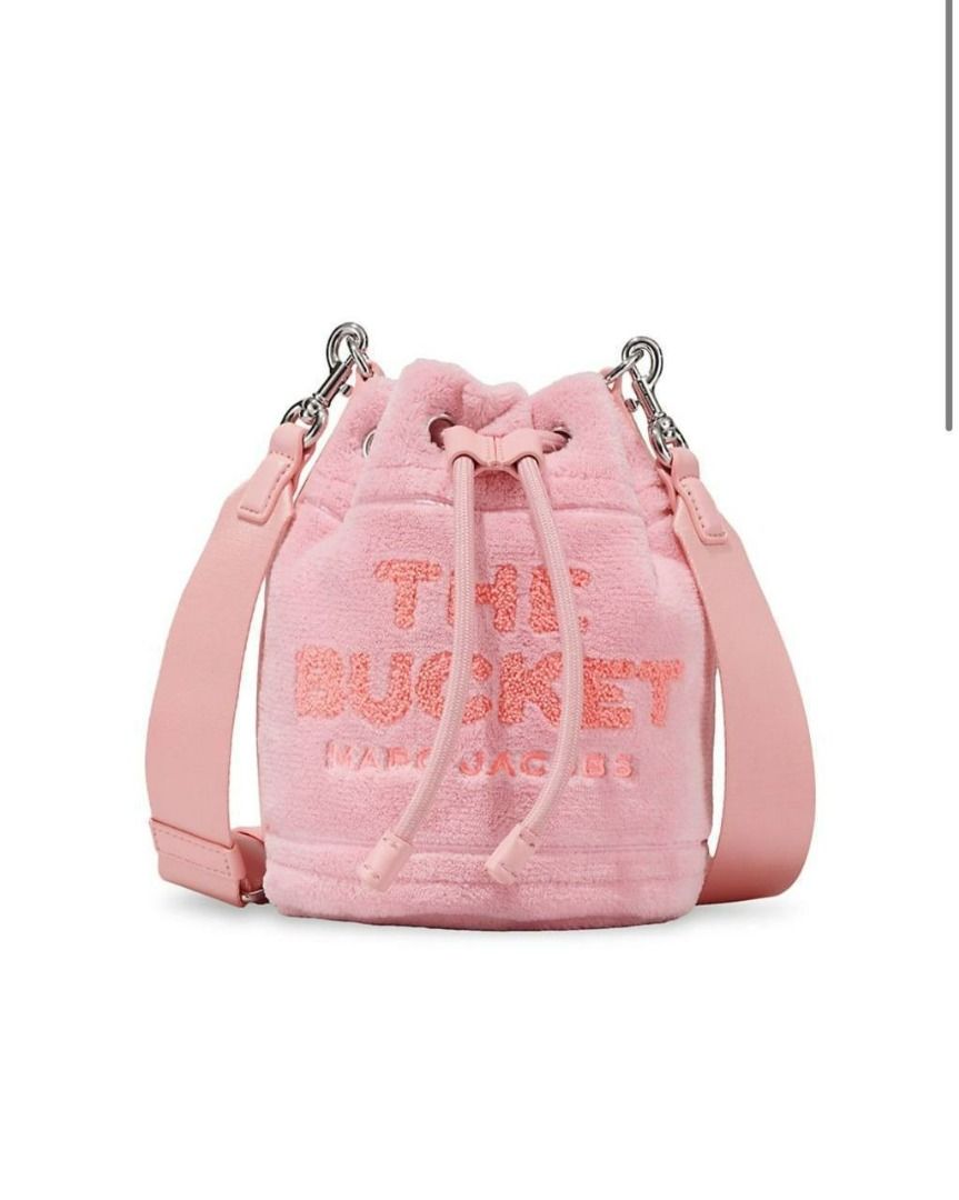 Tas Marc Jacobs The Terry Bucket Bag Pink, Barang Mewah, Tas