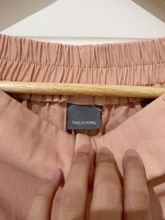 This is April Light Pink/Salmon color pants celana kulot
