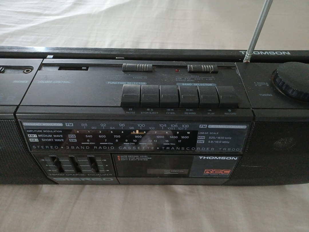 Thomson Portable Cassette Player w/ Radio, Audio, Portable Music Players on Carousell