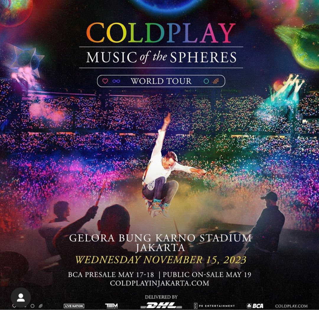 Ticket Coldplay World Tour Concert, Tiket & Voucher, Tiket Acara di