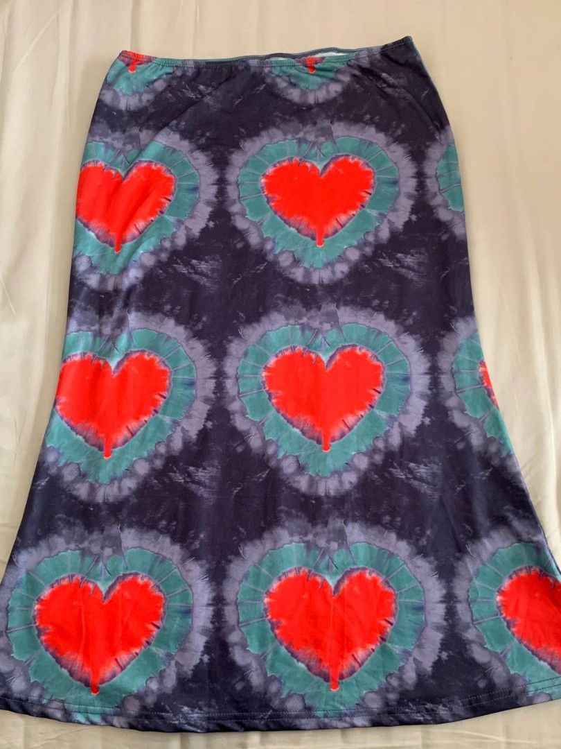 Heart tie dye skirt online