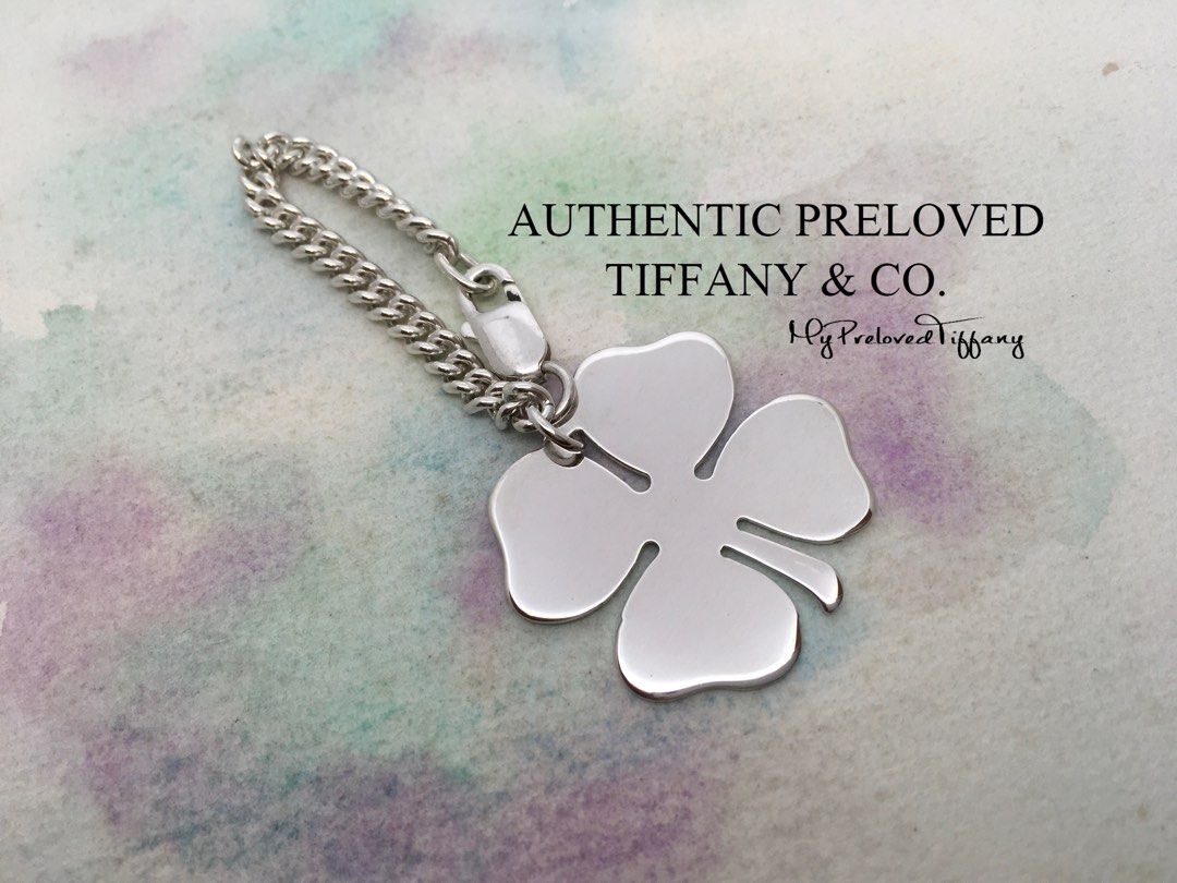 RARE Authentic Tiffany & Co. Vintage Large Clover Keychain Key