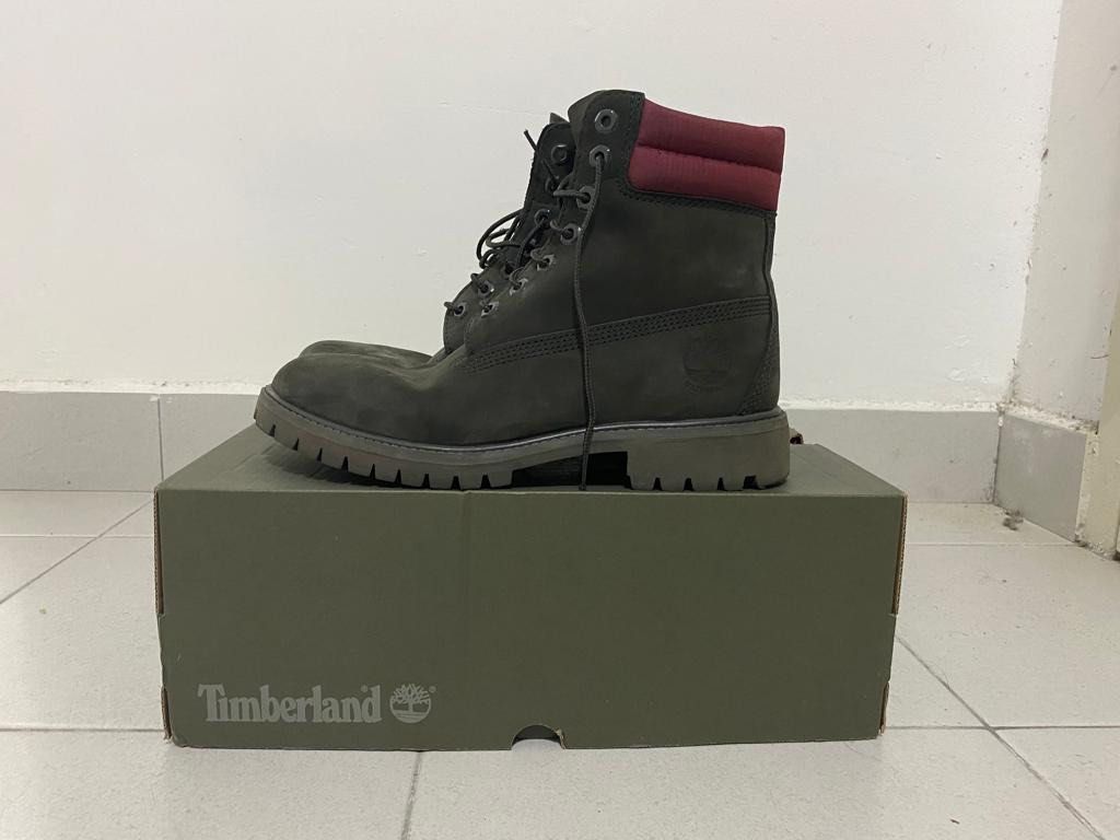 Dark green timbs on sale