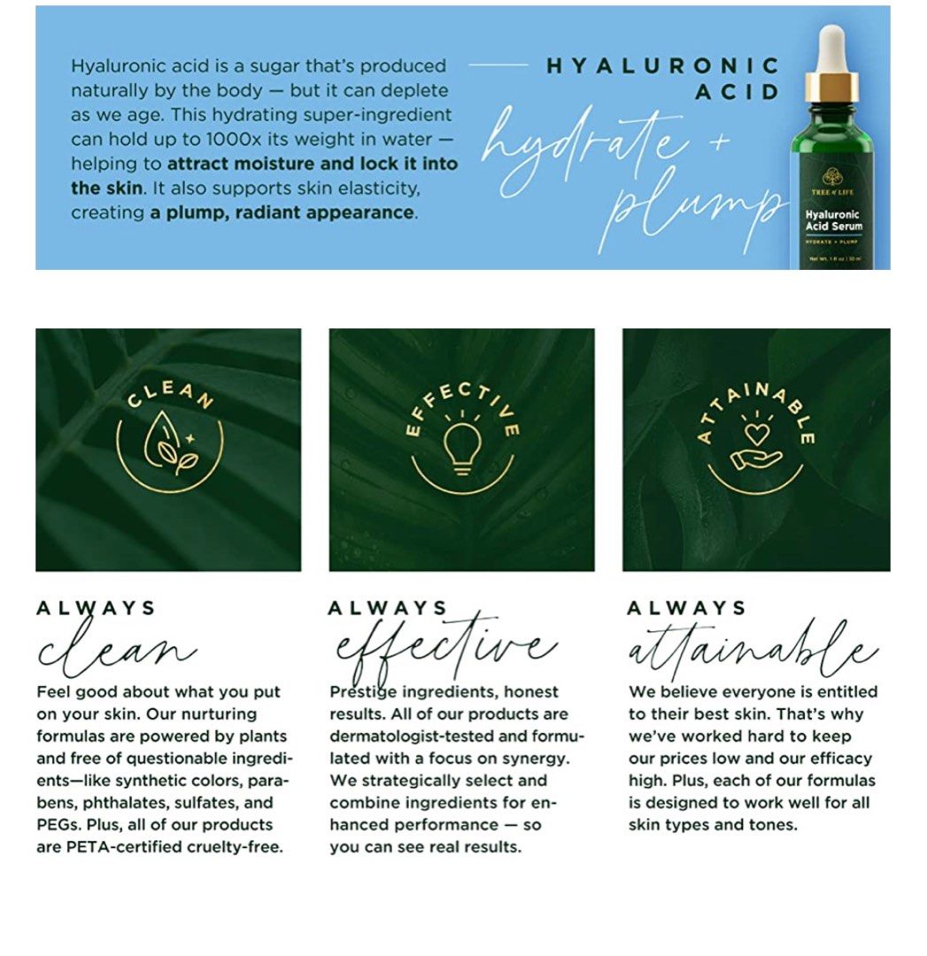 Tree of life hyaluronic acid serum on Carousell