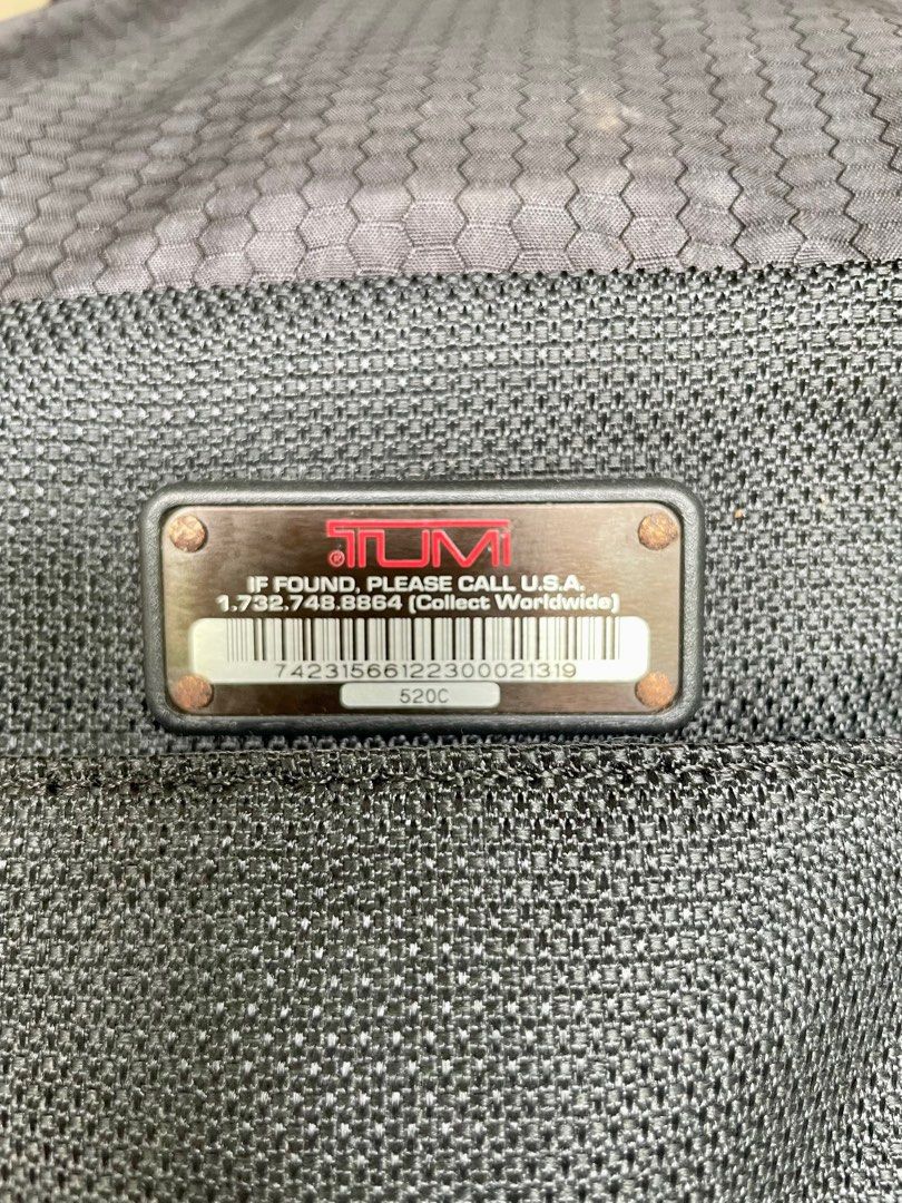 TUMI (520C) Nylon Laptop Backpack (Category: Backpacks) located in Cabuyao City. Submitted by biancatal29334 (Listing ID 1233287058, Image 3). Description: Pre-owned, highly durable & tough nylon material (17”H x17”W) -Overall condition is very good except for some peeling in the metal zipper pull tab (barely noticeable), covered by zip fabric on top) -Storebought in the US - Very spacious inside (see picture, 15” laptop & 11”Mac Air can fit toge