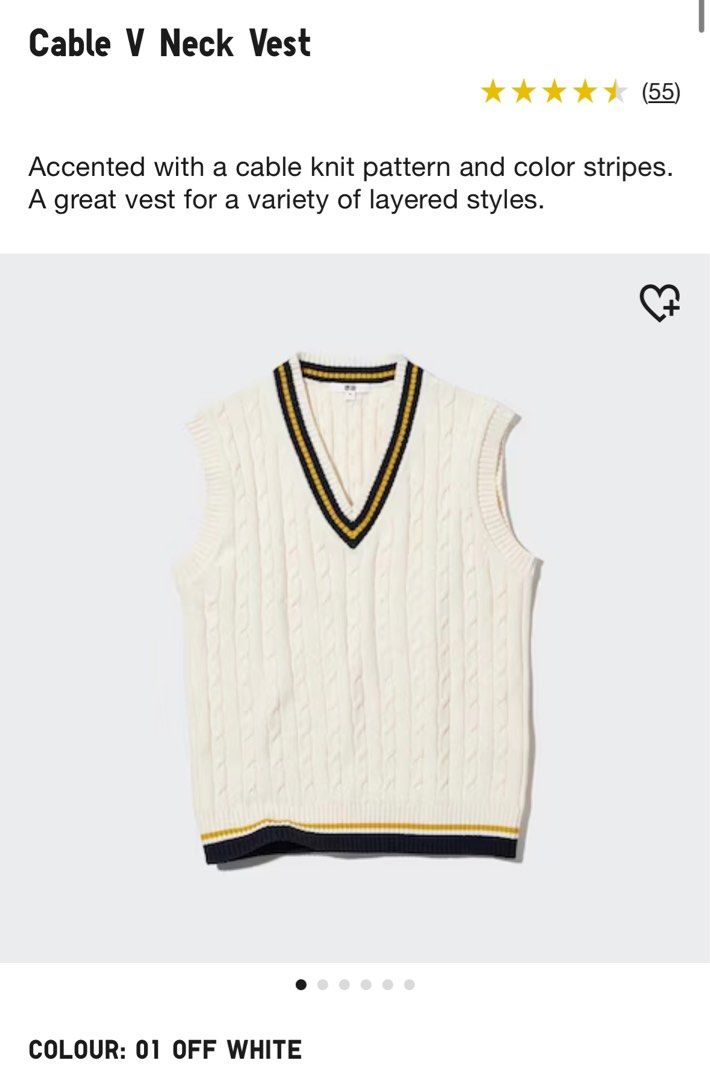 uniqlo v neck vest