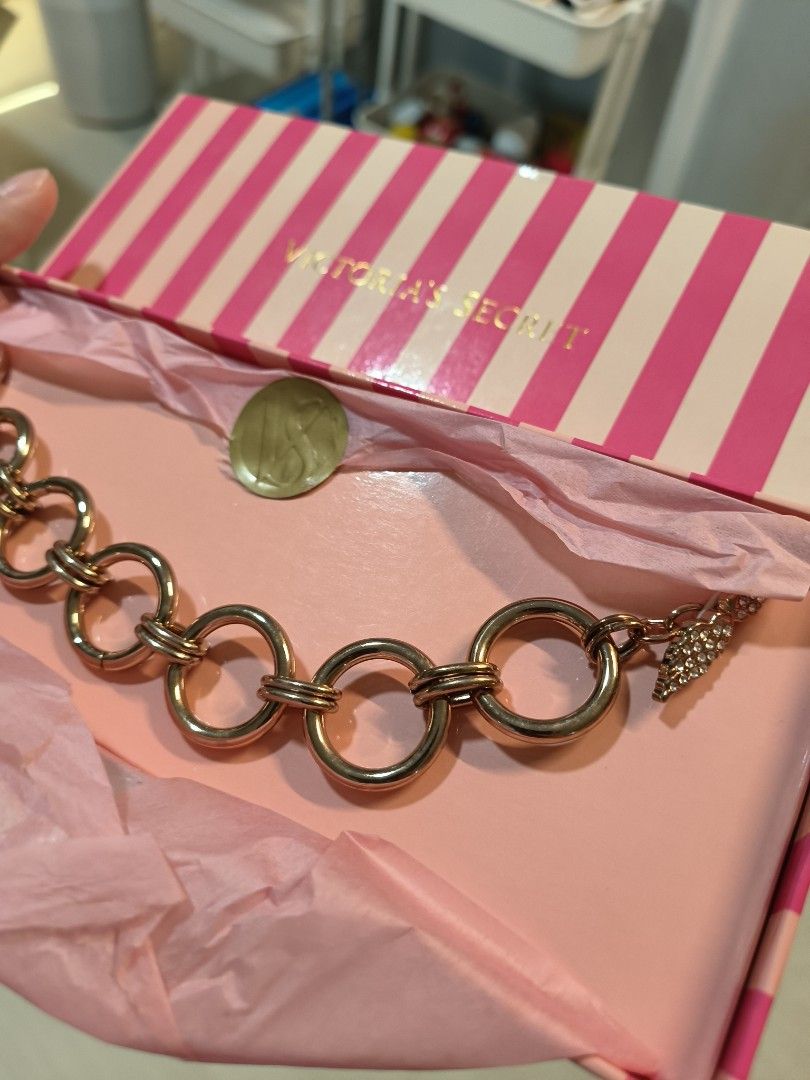 Victoria secret gold chain bracelet top