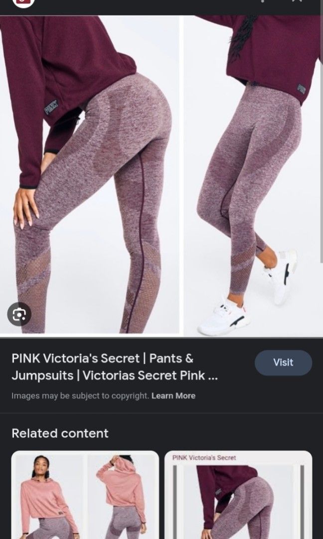 PINK Victoria's Secret, Pants & Jumpsuits, Pink Victorias Secret Seamless Leggings  Workout Tights Medium