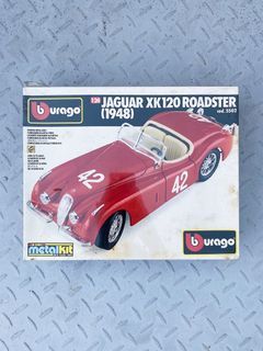 (Vintage) 1992 Bburago - Jaguar XK120 Roadster (1948) - Die-Cast Metal Kit - Made in Italy (Sealed)