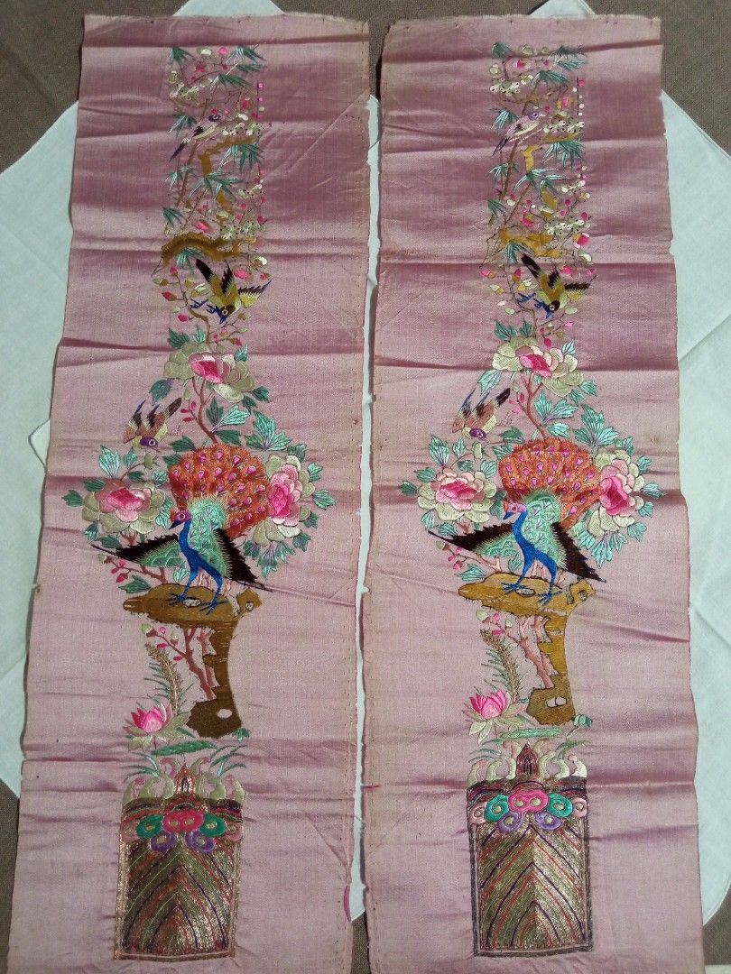 Vintage fine Chinese embroidery pieces, Hobbies & Toys, Memorabilia