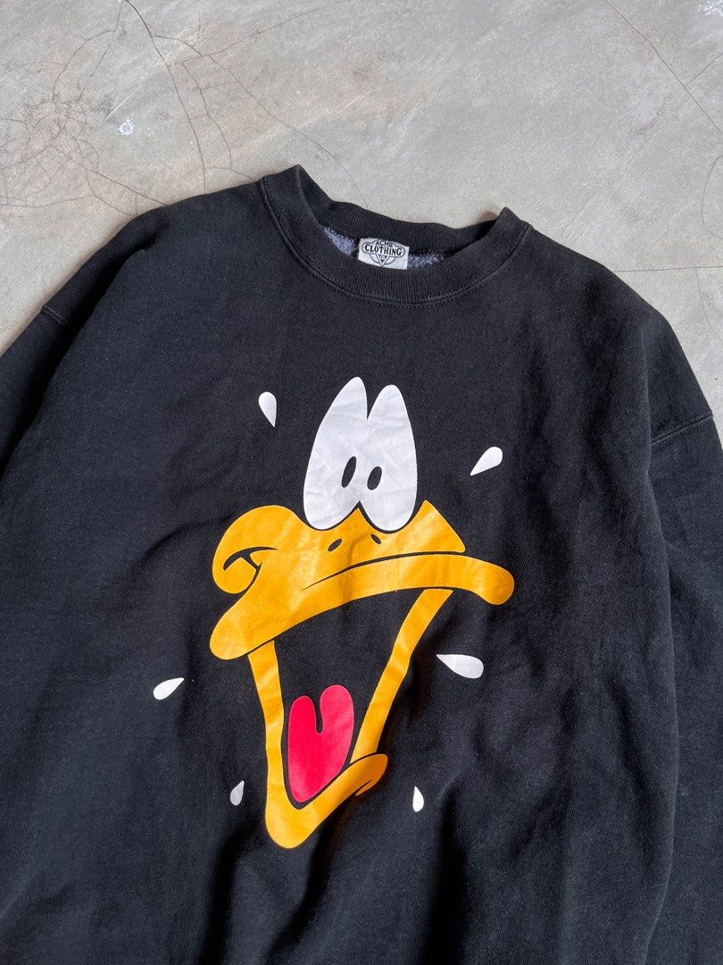 T-shirt Vintage Looney Tunes Daffy Duck Basketball - Taille Unique - Coton/Polyester - Occasion Très Bon état