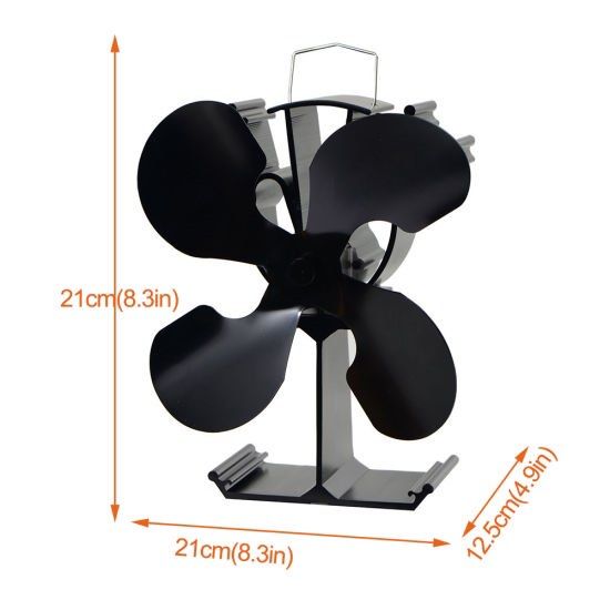 VODA Heat Powered Stove fan, Furniture & Home Living, Lighting & Fans