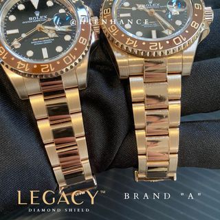 Watch Protective Film - Rolex GMT MASTER II 126715CHNR - 𝐋𝐄𝐆𝐀𝐂𝐘™ Diamond Shield - Rolex GMT Master II FULL Rose Gold Rootbeer - Watch Protective Sticker - Watch Protection