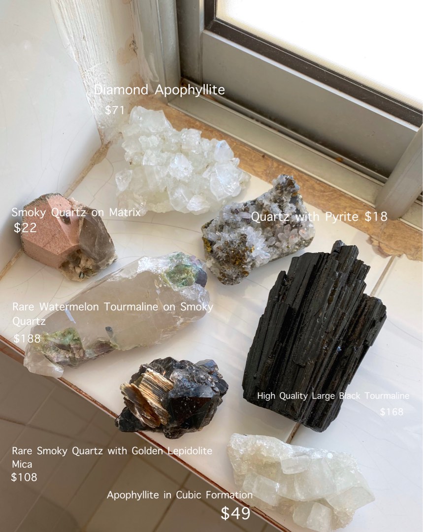 Black tourmaline shop with pyrite