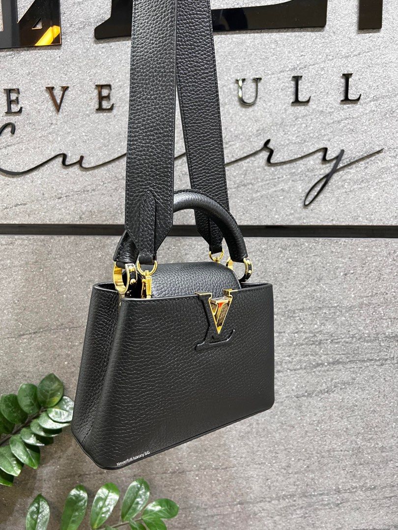 Louis Vuitton Taurillon Capucines Mini w/ Strap - Black Handle Bags,  Handbags - LOU731744