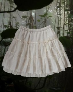 white coquette milkmaid babydoll mini skirt