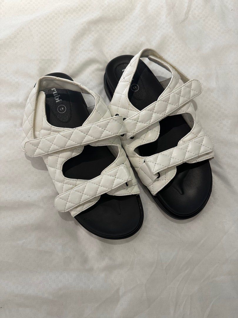 White velcro sandals clearance
