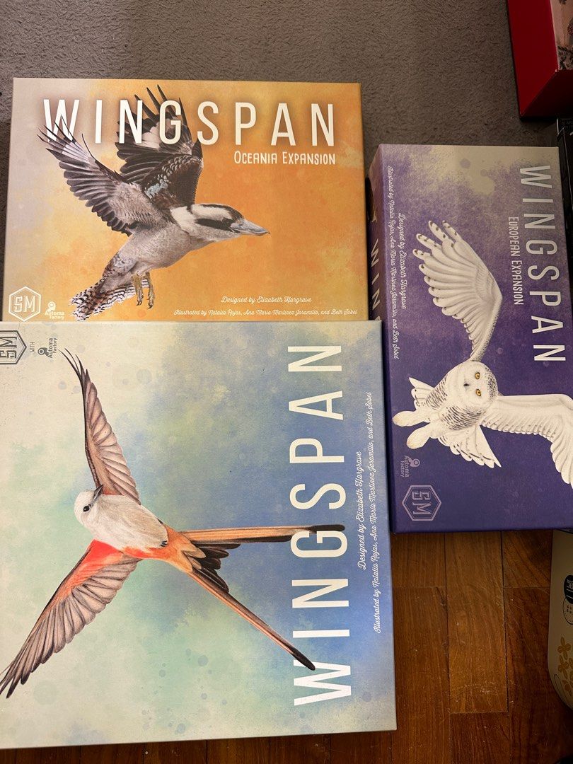 Wingspan board game including European & Oceania expansions, Hobbies ...