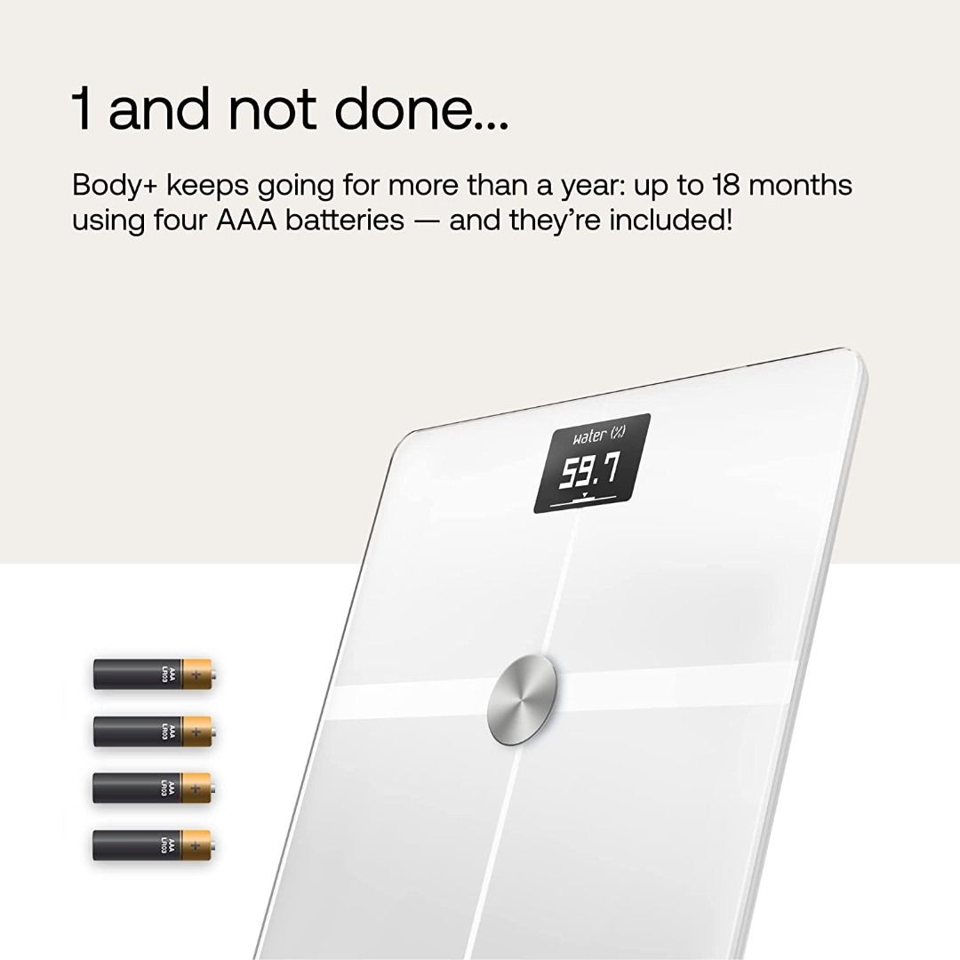 Withings Body+ Digital WiFi Smart Scale with Automatic Smartphone