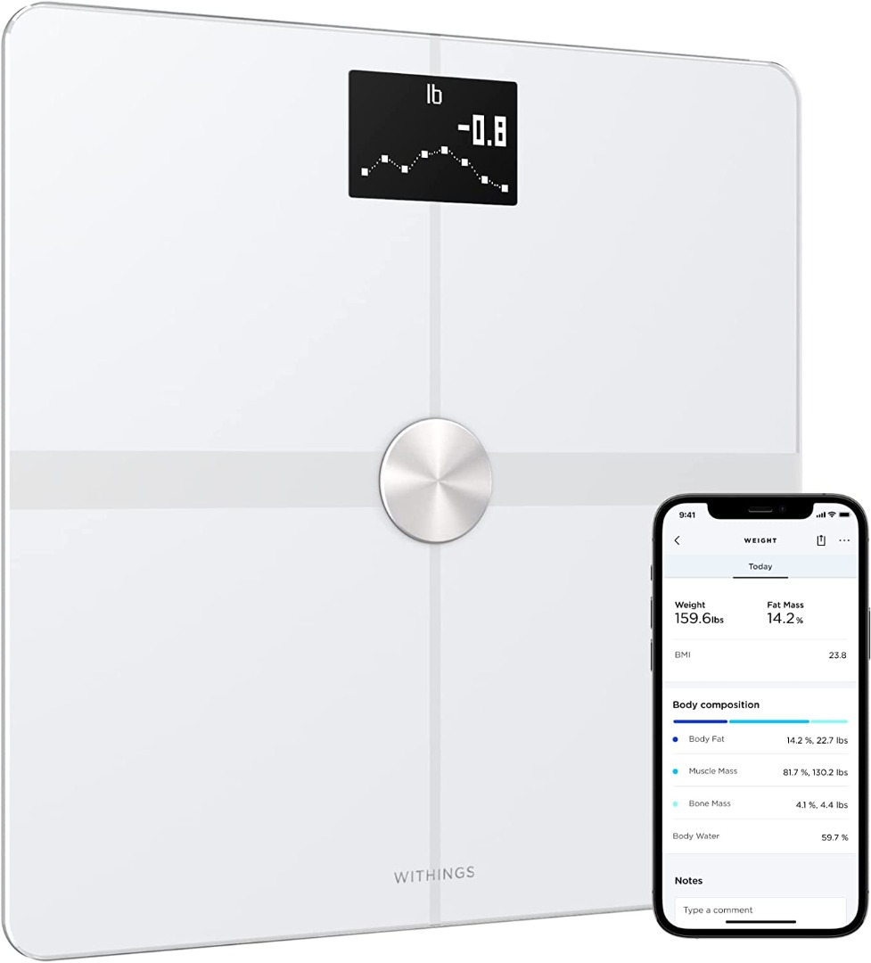 Withings Body+ - Digital Wi-Fi Smart Scale with Automatic Smartphone ...