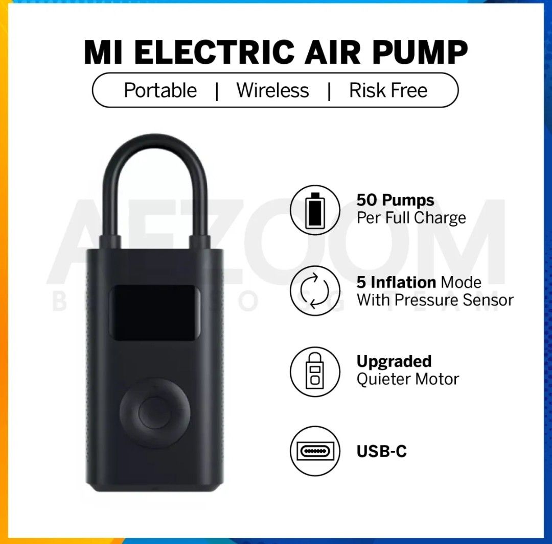 Xiaomi Electric Air Pump, Sports Equipment, Bicycles & Parts, Parts & Accessories on Carousell