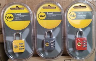 Yale Combination Travel Luggage Padlock 28mm YP1/28/121/1 Yellow, Red , Gray