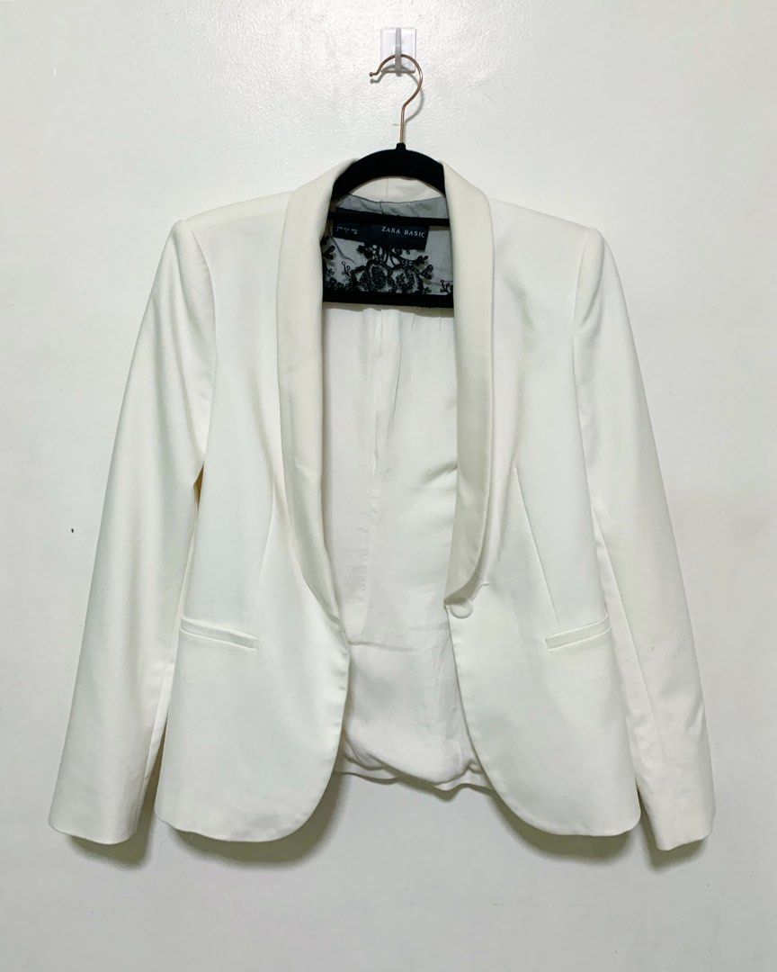 zara off white blazer