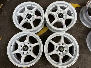 14” SSR Design White hunterwheels code T1541 Mags 4Holes pcd 100-114 Bnew