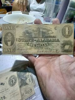 1863 one dollar The States of Alabama banknote