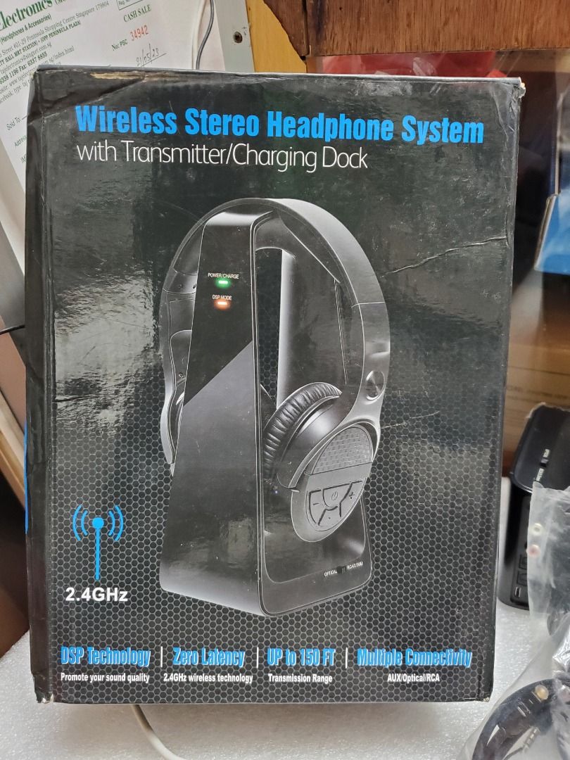 2.4Ghz Wireless Stereo Headphone System with Transmitter