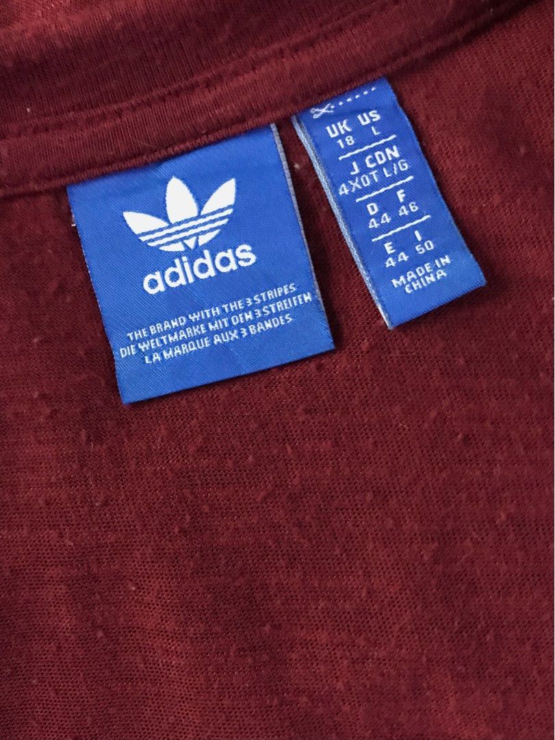34 rayon ADIDAS Long Sleeve Embroidery Logo T Shirt