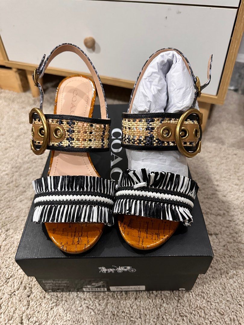 Coach block hotsell heels