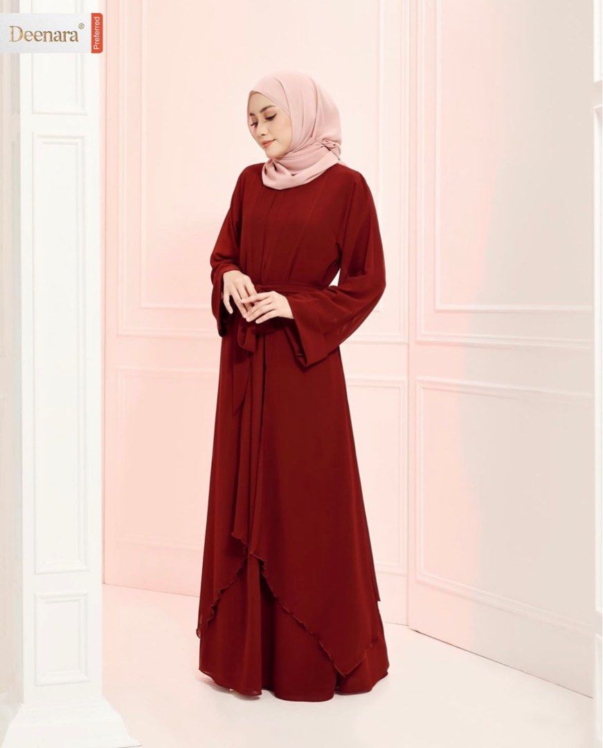 Maroon abaya dress hotsell