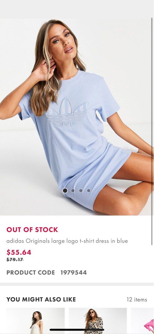 Adidas large logo shop t shirt dress