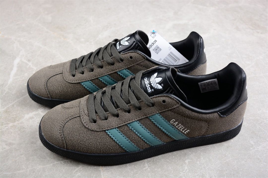 Adidas Originals Gazelle Shoes Olive Green Black shoes Euro 36-45