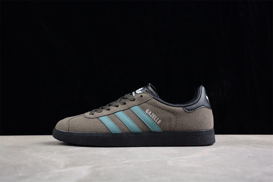 Adidas Originals Gazelle Shoes Olive Green Black shoes Euro 36-45