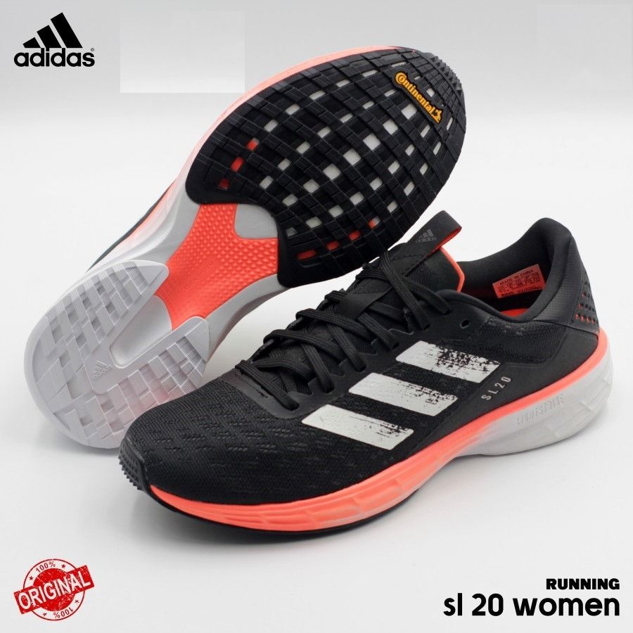 Adidas Wmns Sl20 EG2045 Core Black BNIB resmi Fesyen Pria Sepatu