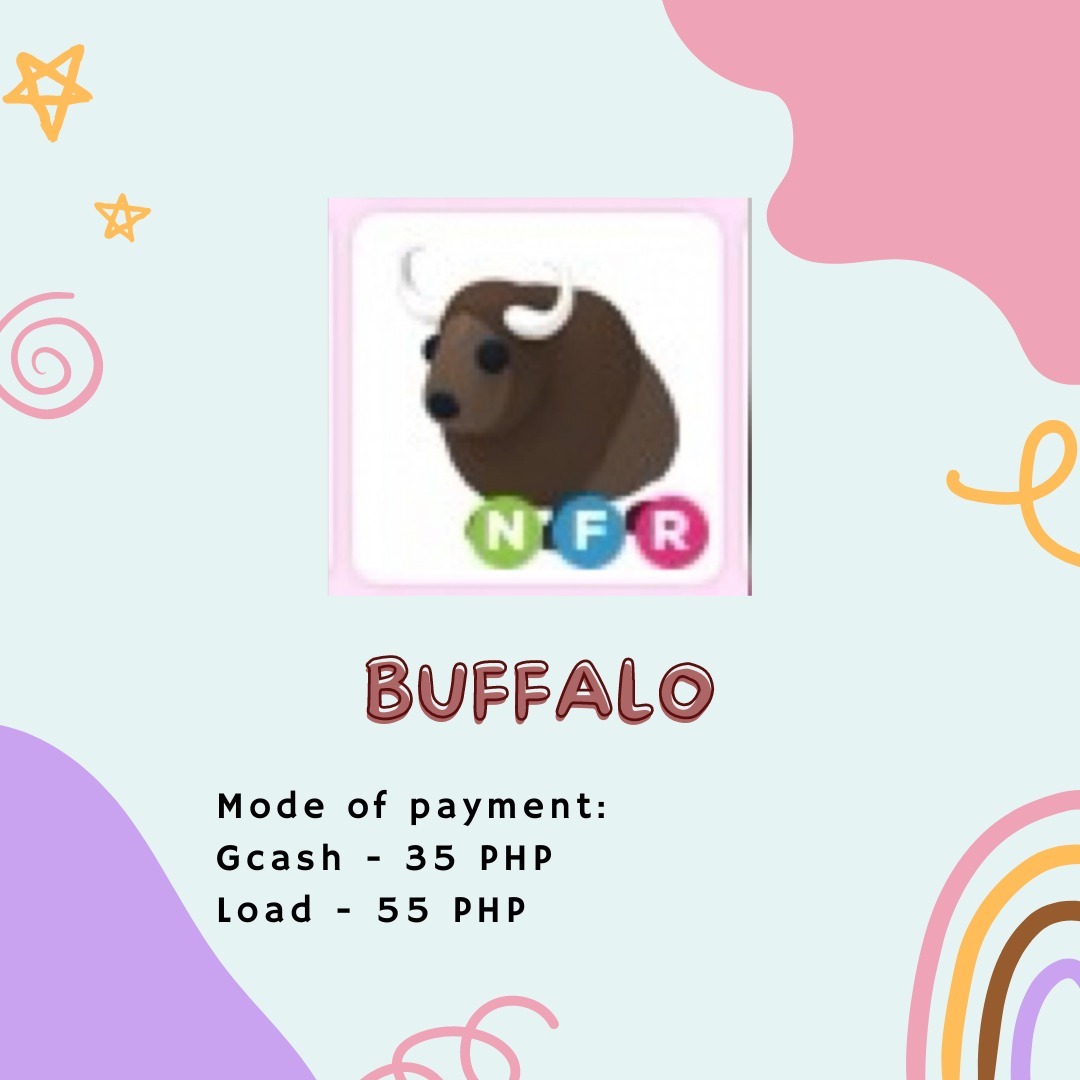 ADOPT ME NFR BUFFALO (NEON FLY RIDE) on Carousell