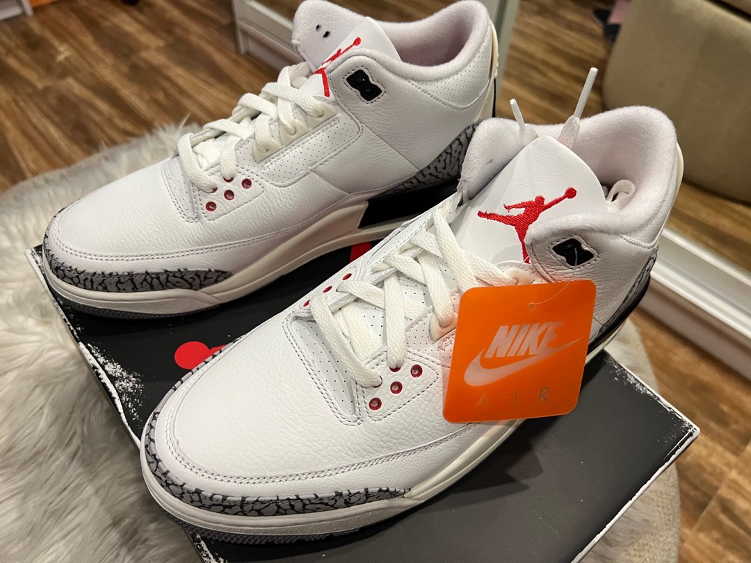 cement 3 jordans white