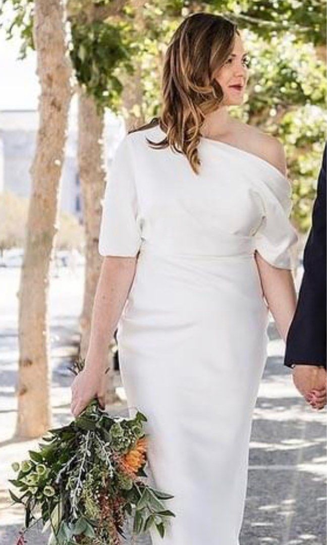 White midi bridesmaid dress sales