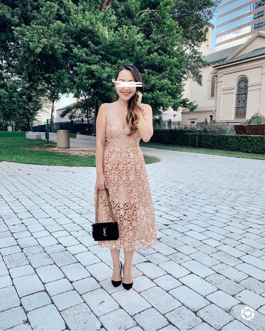 Astr the hot sale label lace midi